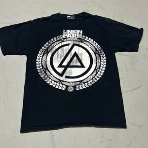 **Black and White Linkin Park Minutes To Midnight Tour Shirt 2008**